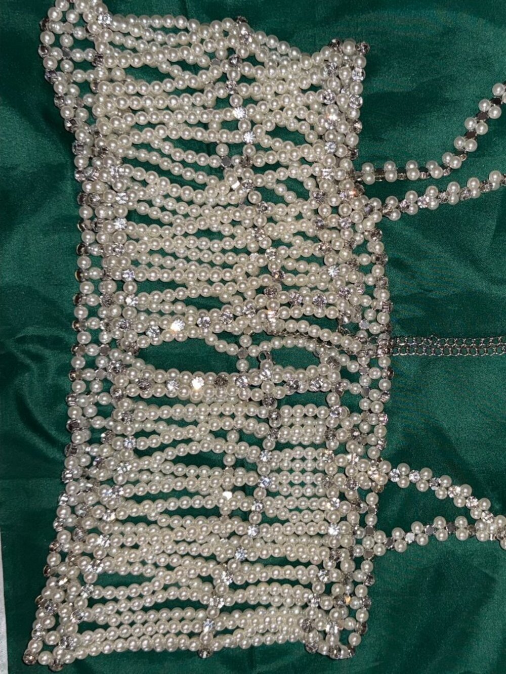 Pearl Embellished Crop Top